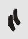 2-pack of black ankle socks in stretch fabric_0