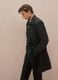 Trench lungo nero regular fit con bottoni_0