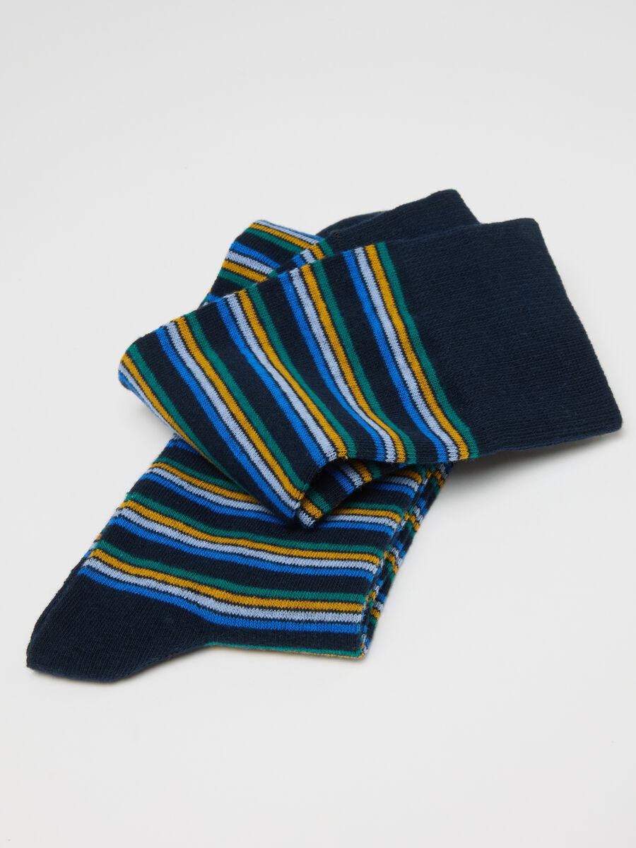 Tripack calze lunghe in misto cotone multicolor elasticizzato_2