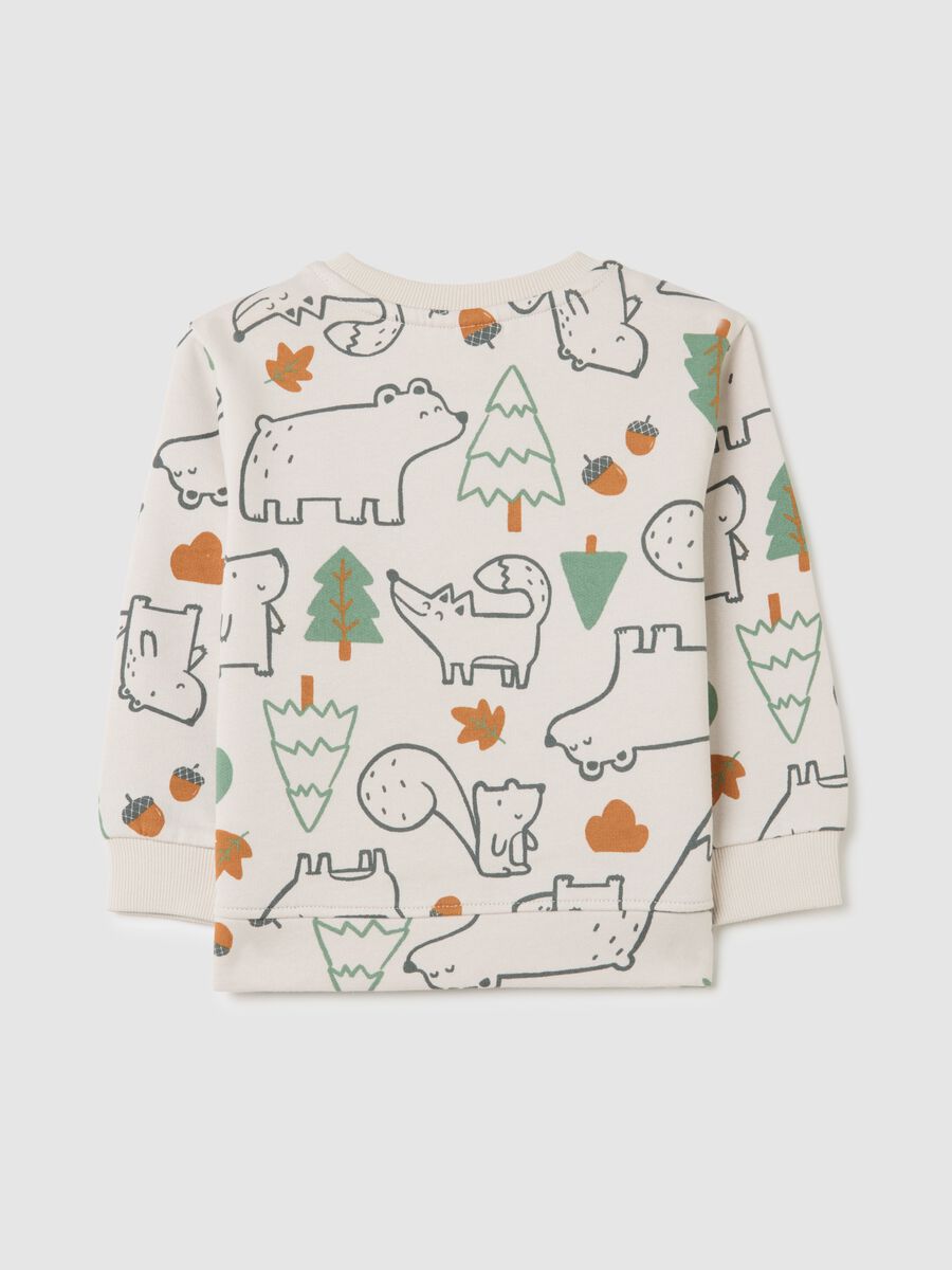 Children's sweatshirt in pure multicolour cotton with regular fit_1
