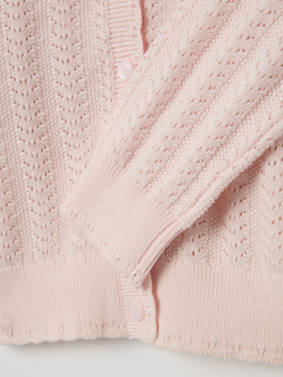 Cardigan in pointelle cotton_3