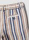 Multicolour stripe cotton blend boys' shorts, regular fit_3
