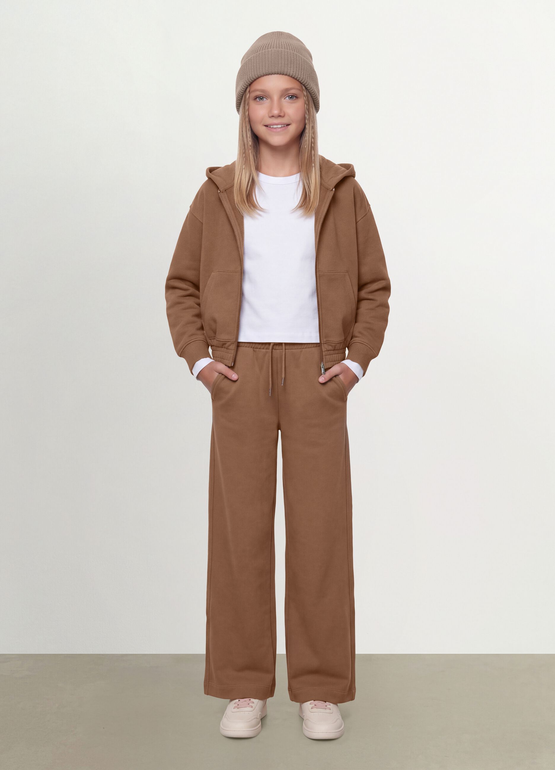 Brown organic cotton hoodie