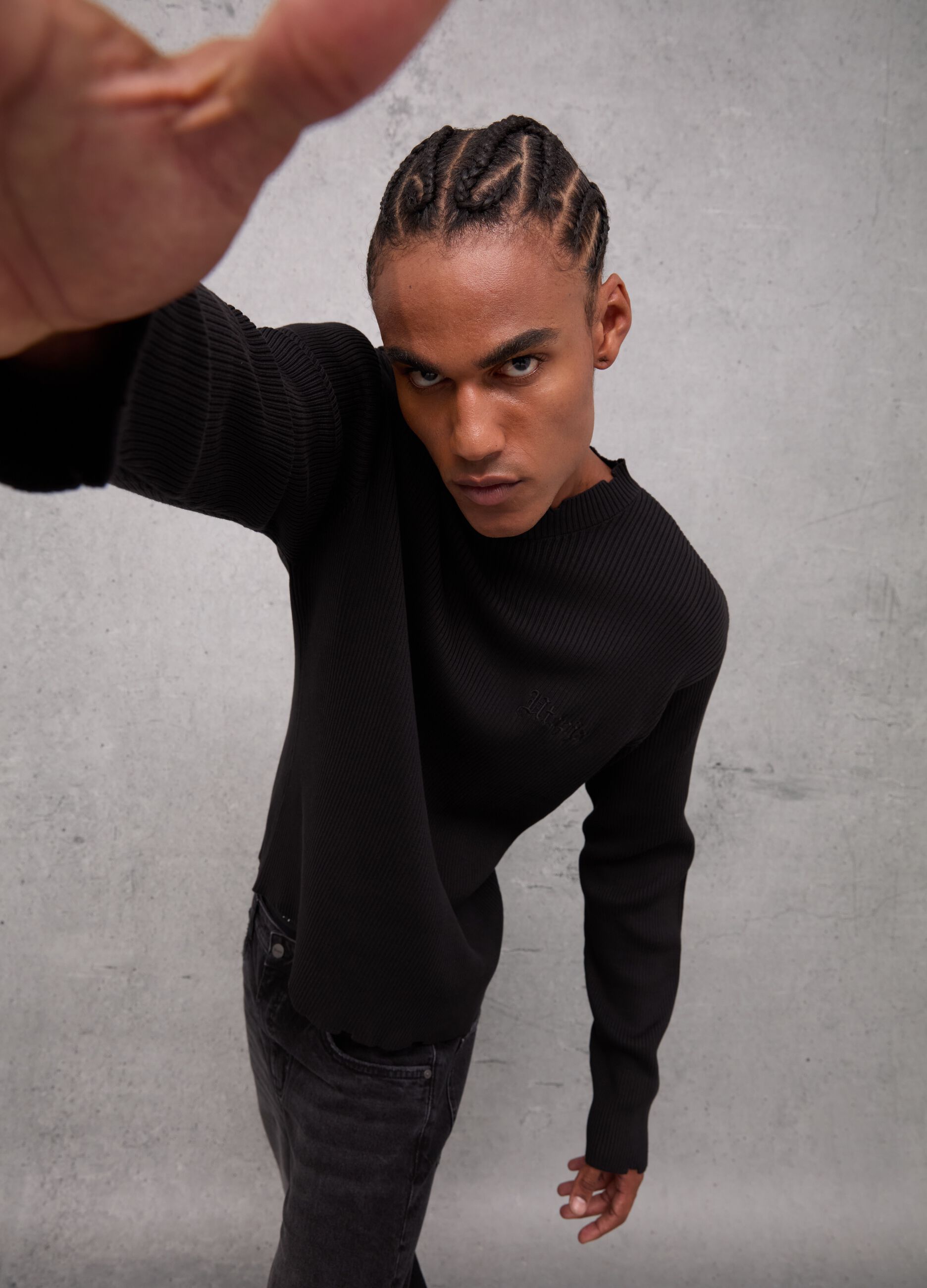 Light Knit Crewneck Black