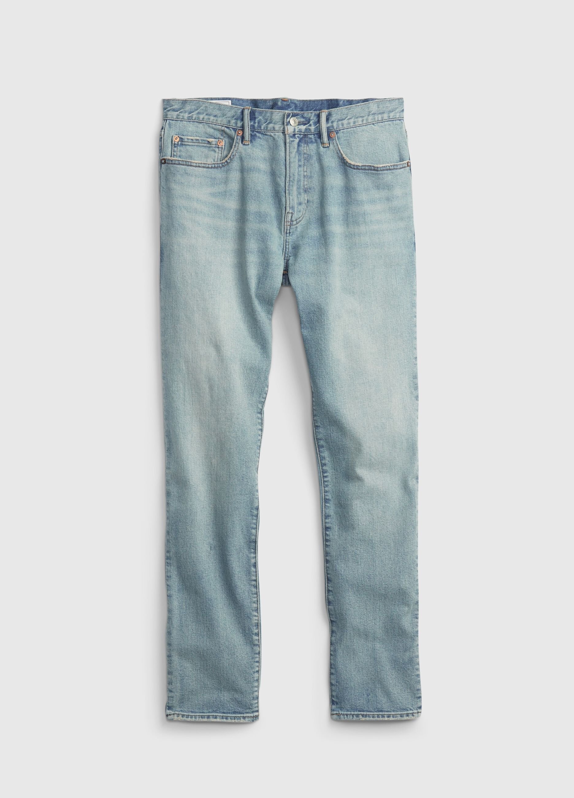 Jeans slim fit con scoloriture