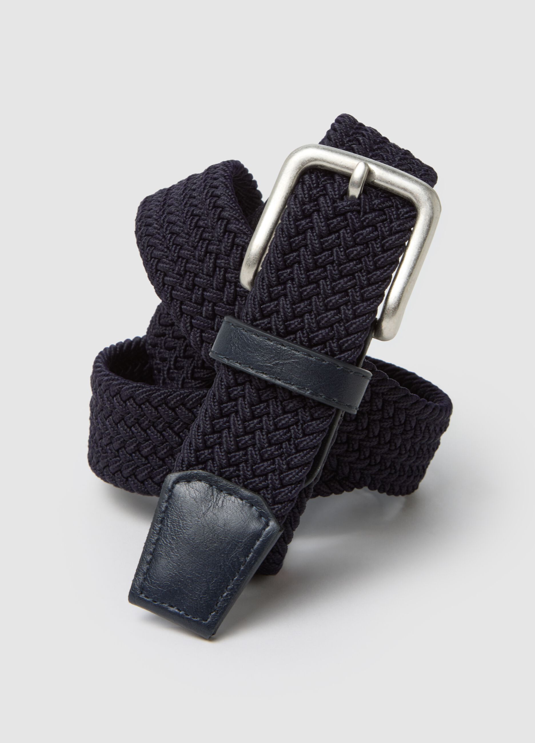 Blue Stretch Genuine Leather Belt