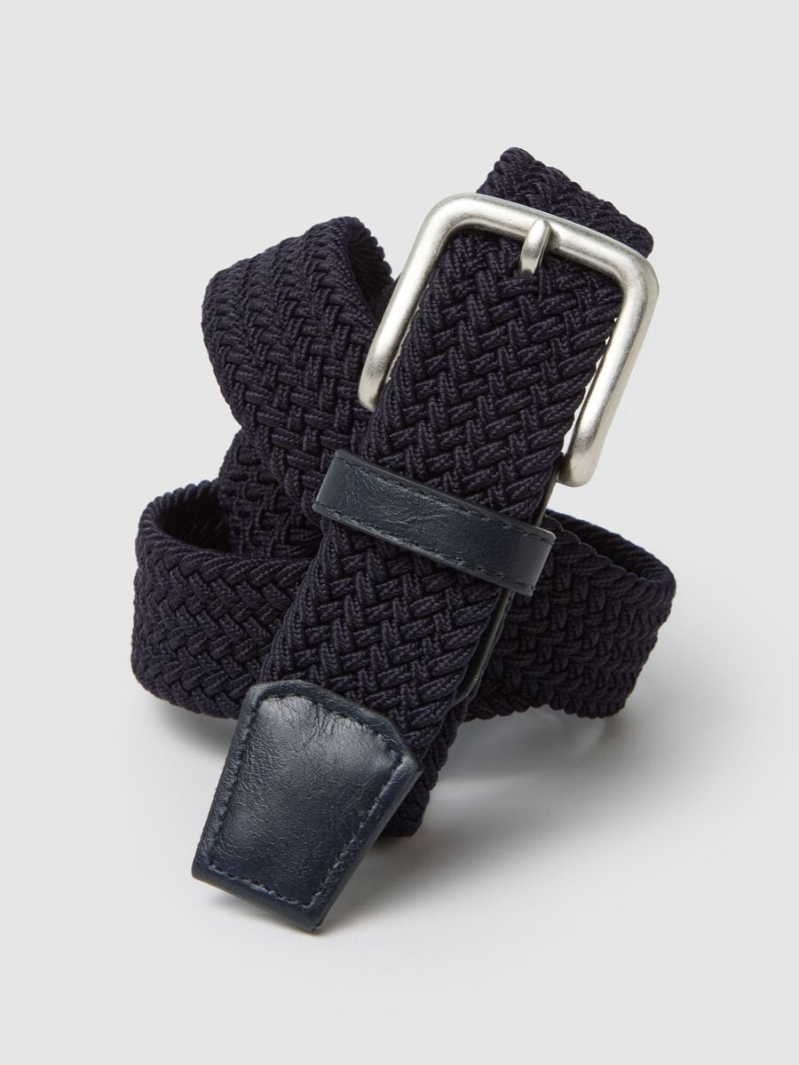 Blue Stretch Genuine Leather Belt_2