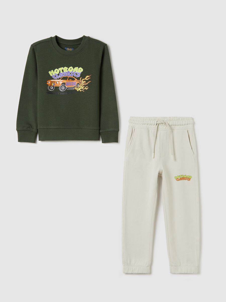 Cotton jogging set with print_0