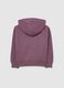 Girls' purple hoodie in pure cotton regular fit with zip_1