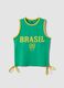 Green stretch cotton tank top with 'Brasil' slogan, regular fit_4