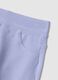 Slim fit violet stretch cotton trousers for girls_2