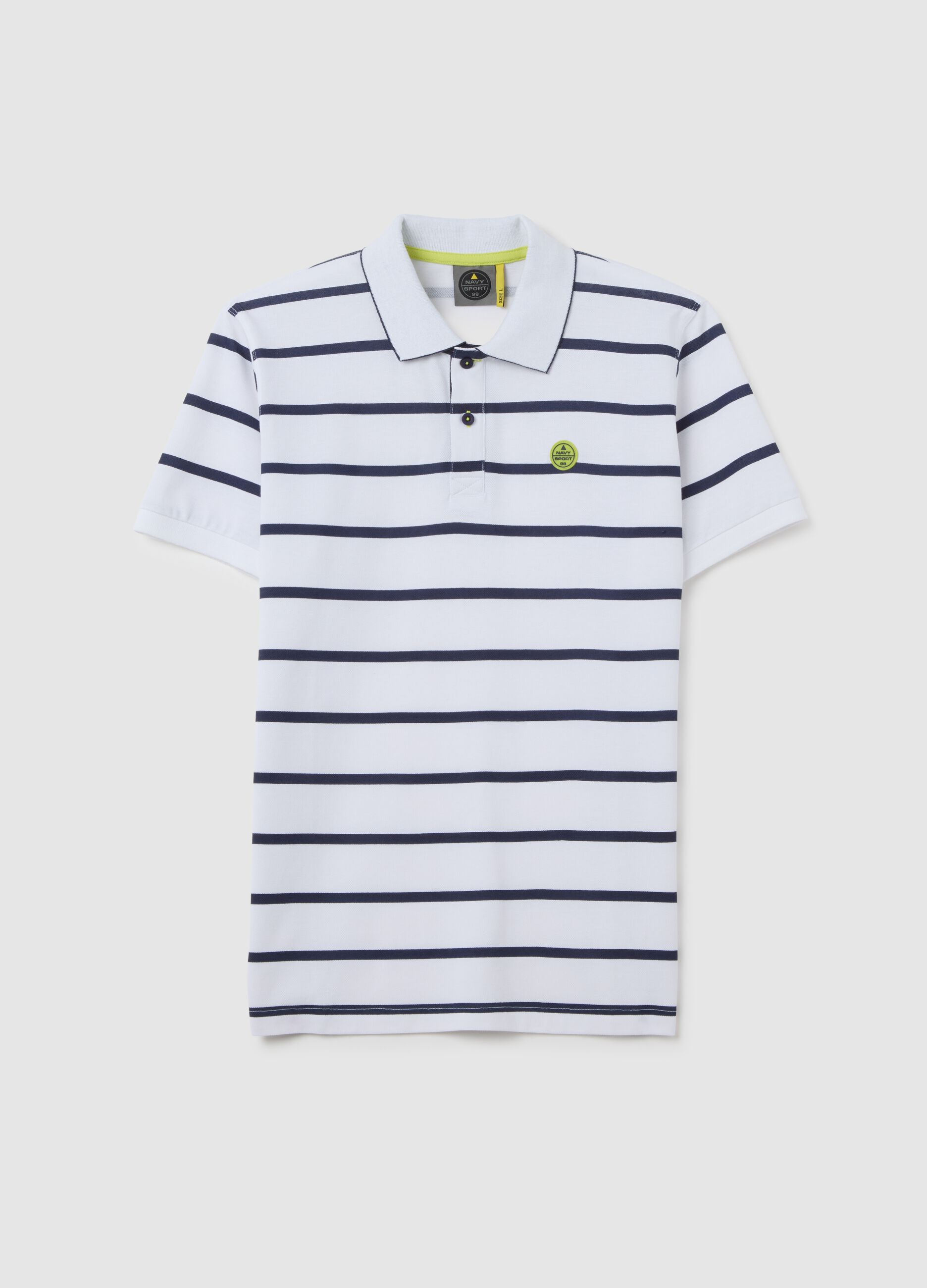 Men's Polo Shirt in Pure Multicolour Cotton