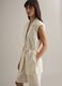 White regular-fit lyocell-linen blend waistcoat with belt_2
