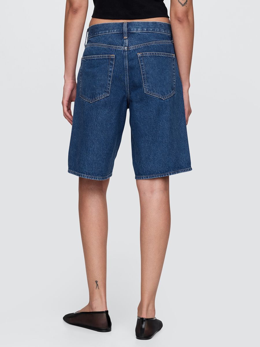 Pantaloncini in denim blu_2