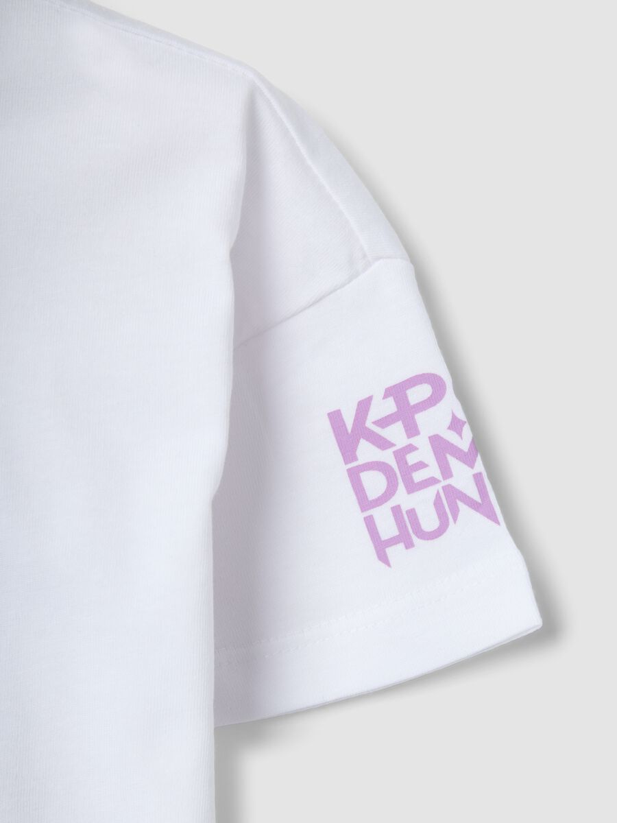 Girls' Pure Cotton White T-shirt Regular Fit with Print_3