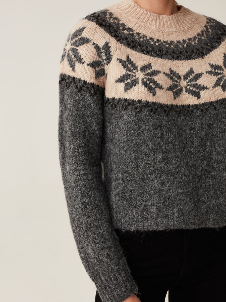 Pullover con disegno norvegese jacquard_3