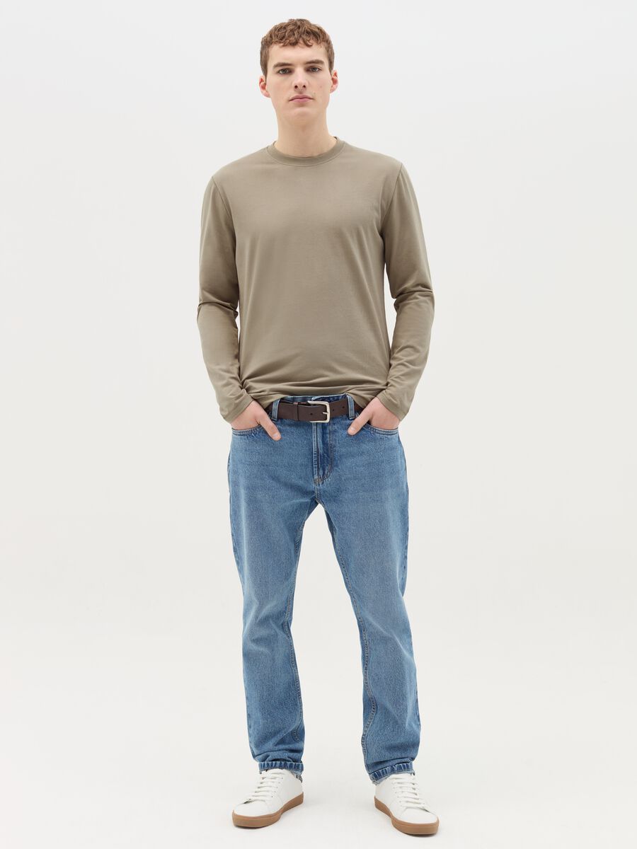Long-sleeved T-shirt in stretch cotton_1