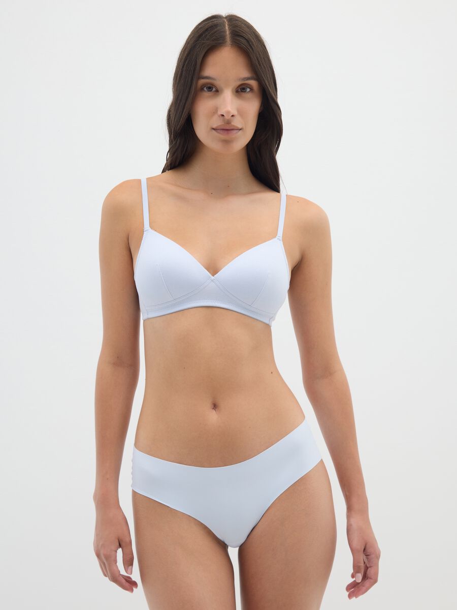 Slip da donna in tessuto elasticizzato azzurro_0