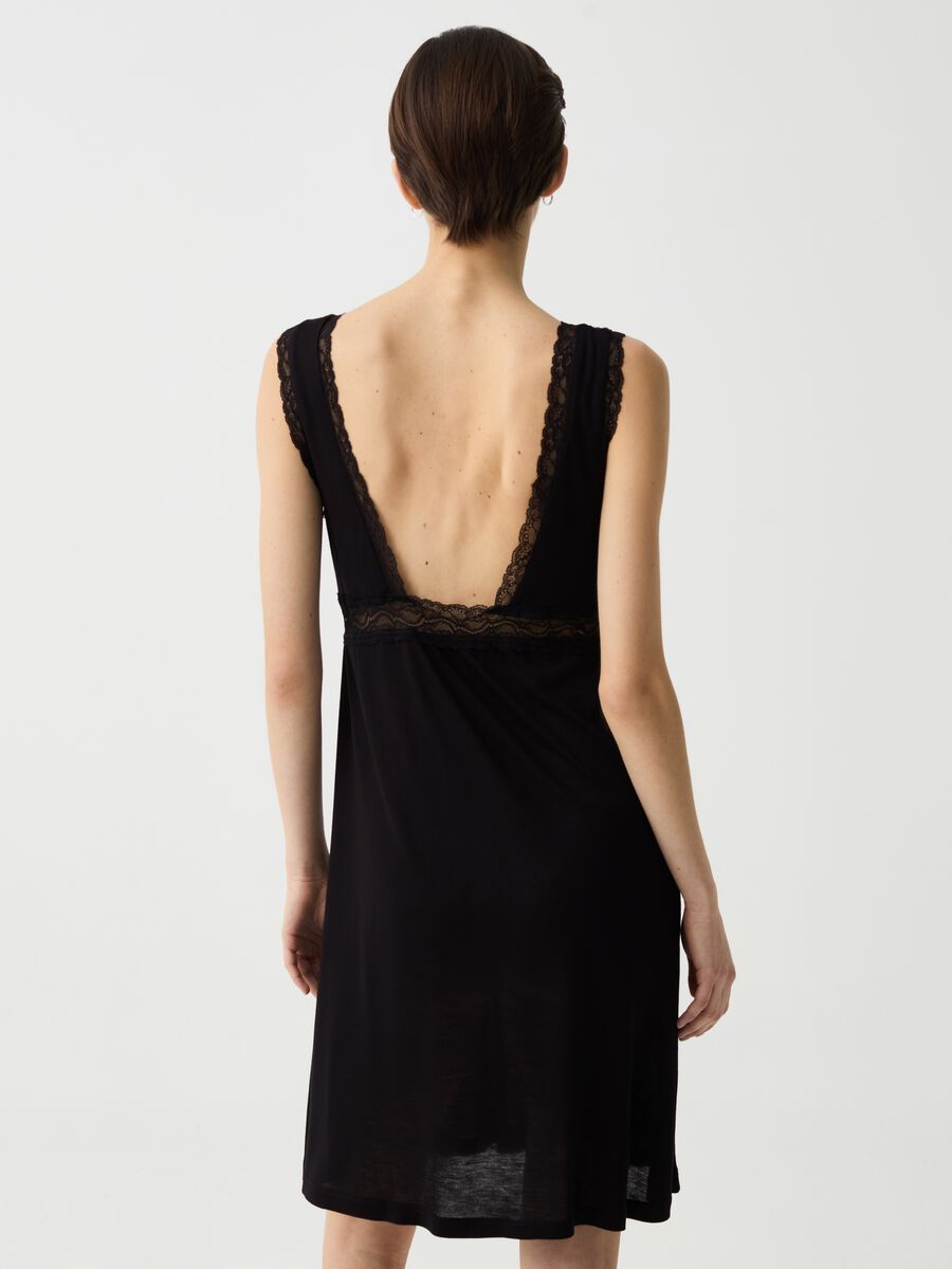 Viscose nightdress with lace_2