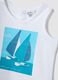 White pure cotton boys&rsquo; vest, regular fit, with sailing print_2