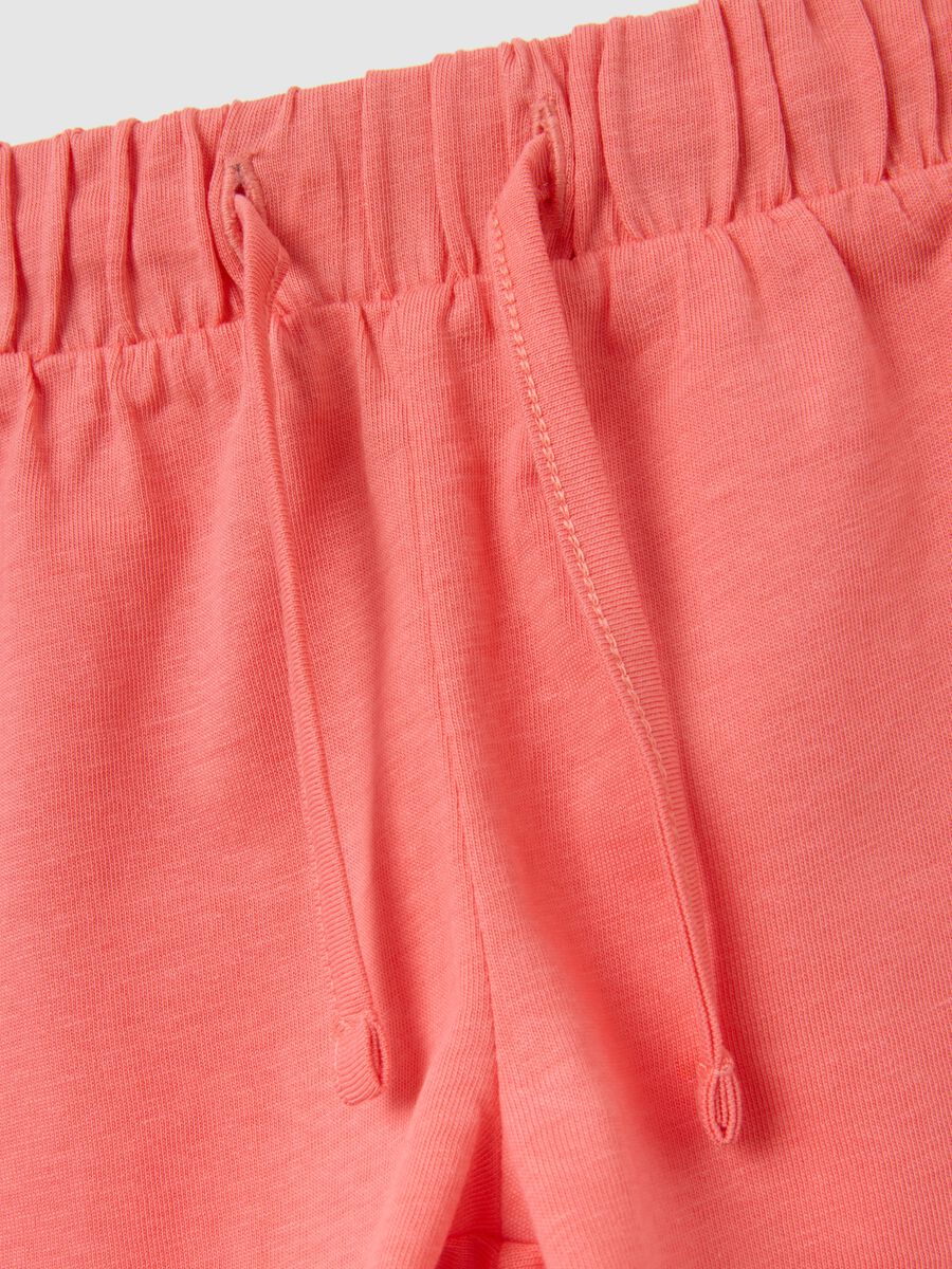 Summer set for girls in pure white cotton regular fit_3