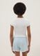 Girls&rsquo; white fitted stretch cotton T-shirt_1