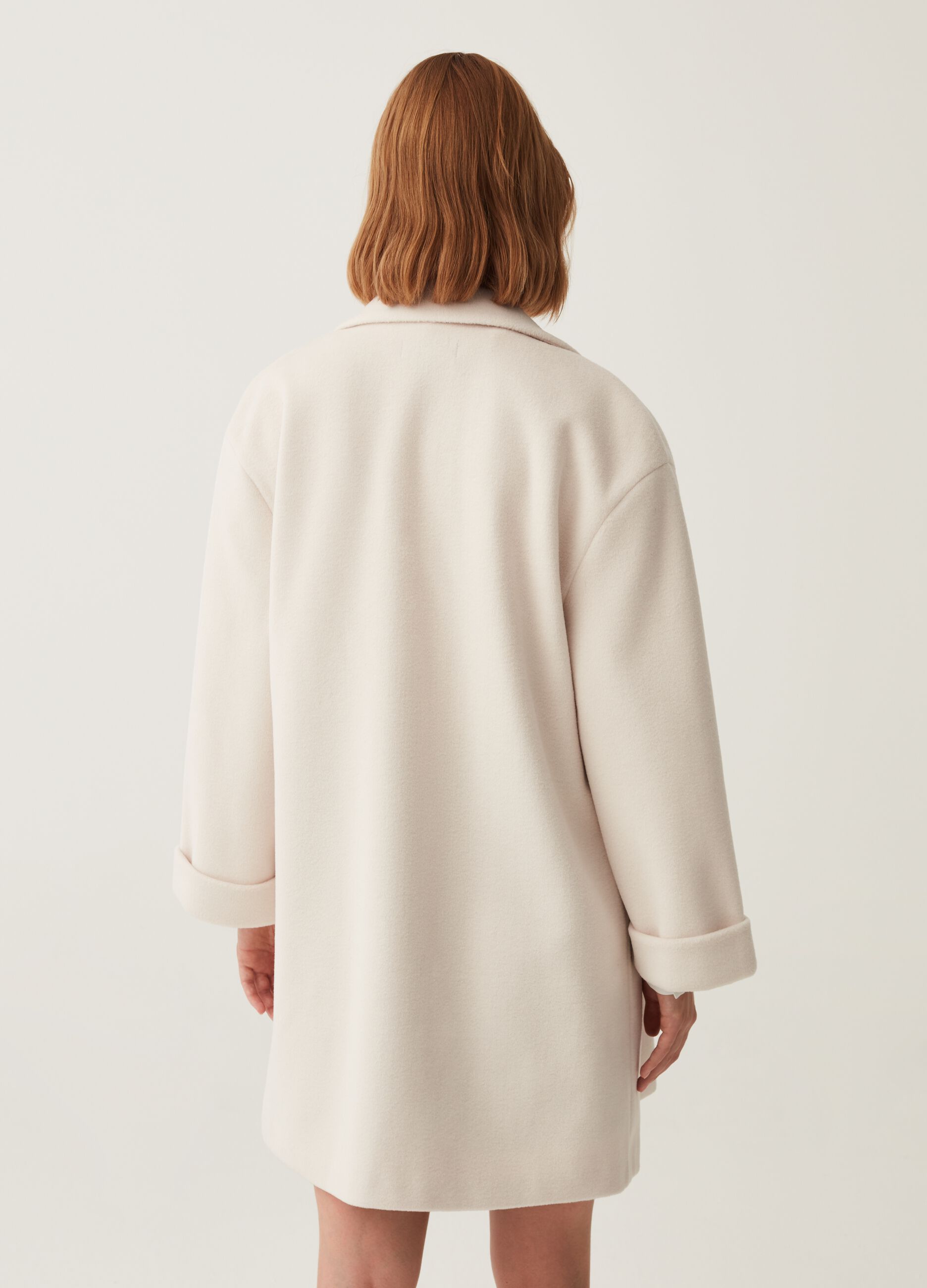 Cappotto lungo aperto in panno_2