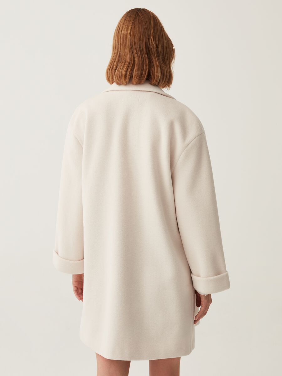 Cappotto lungo aperto in panno_2