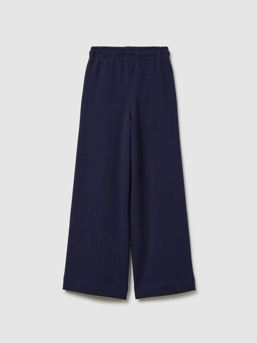 Girls' blue culotte pure cotton trousers_1
