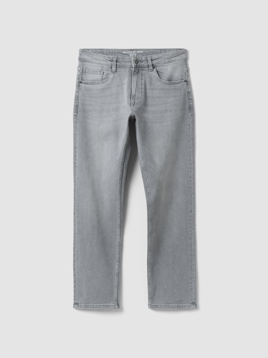 Grey stretch cotton jeans_4