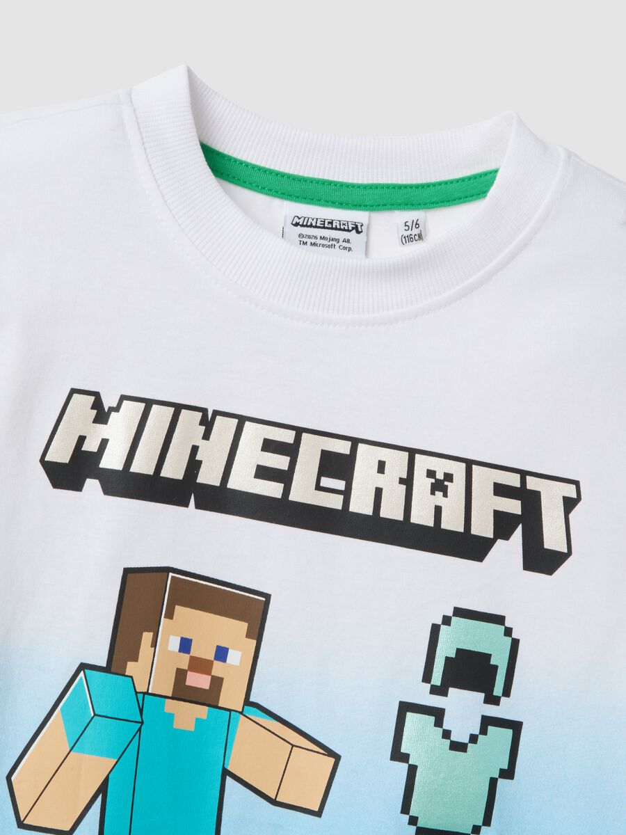 T-shirt multicolor in puro cotone da bambino oversize fit Minecraft_2
