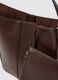 Borsa marrone a spalla effetto martellato_2