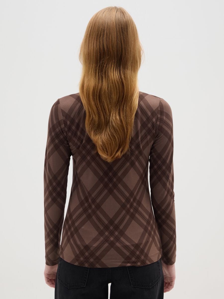 Brown Check Printed Shirt_2