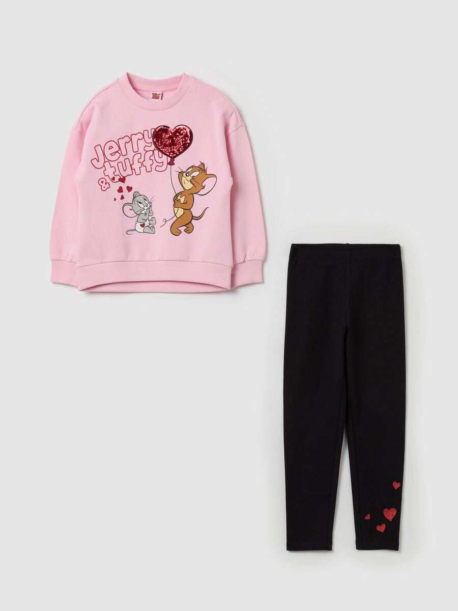 Jogging set con stampa Titti e Gatto Silvestro_0