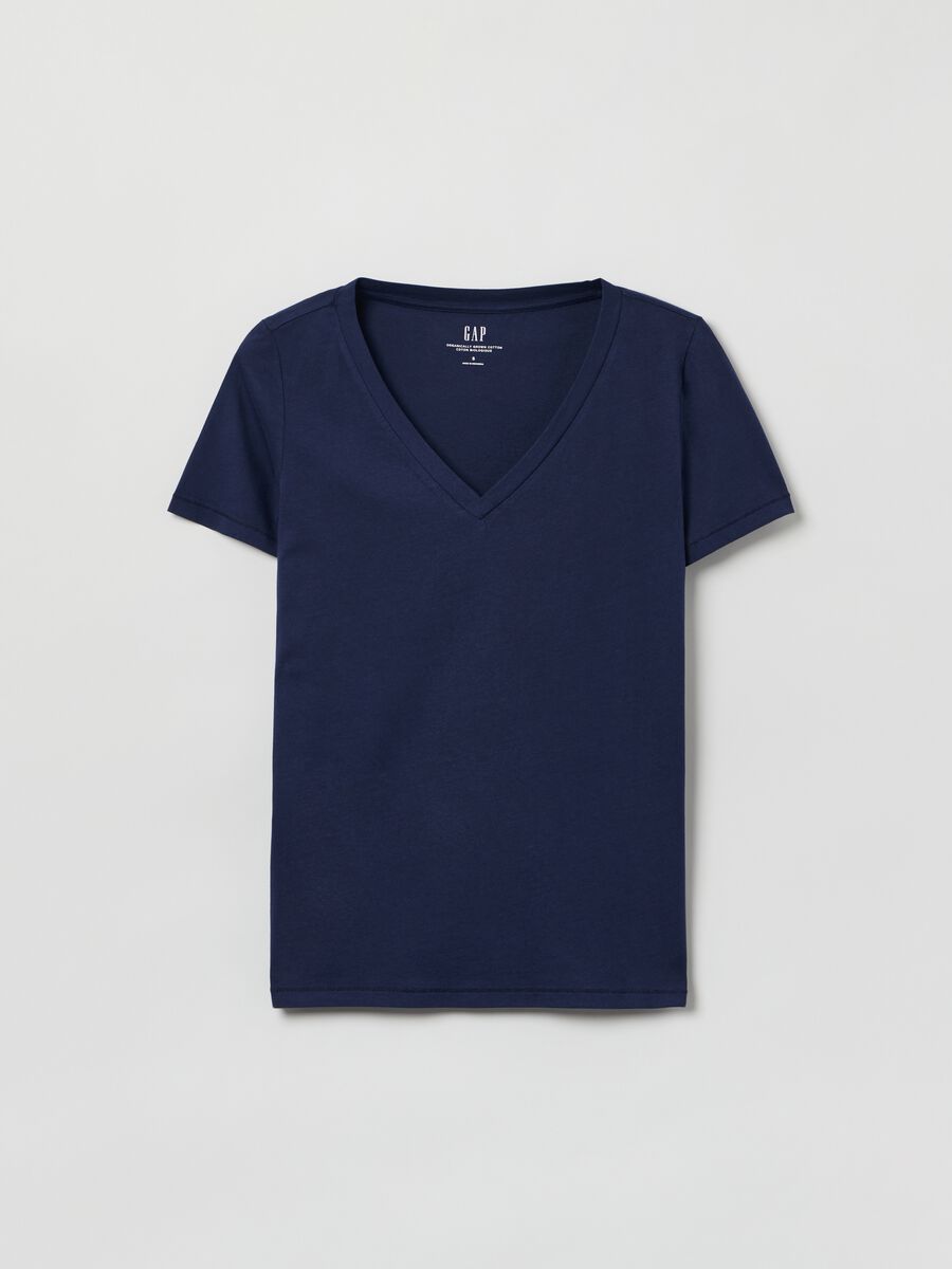 Organic cotton T-shirt with V neck_1
