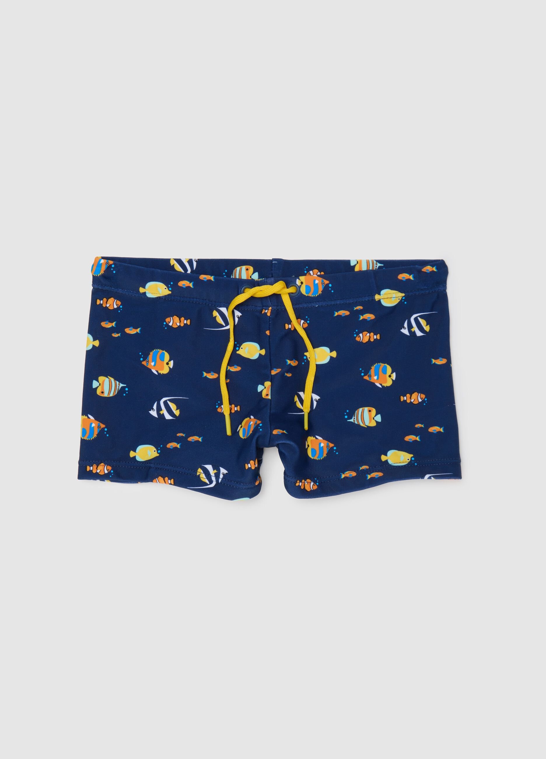 Blue beach boxers with fish print OVS Kids