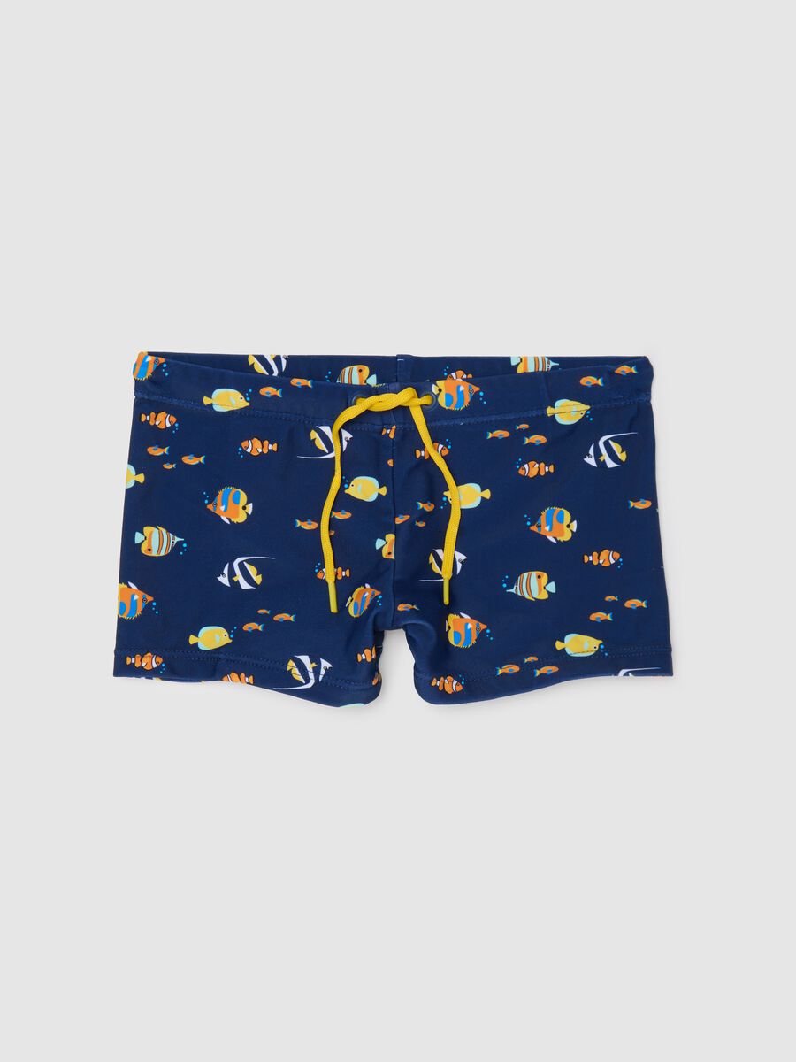 Blue beach boxers with fish print OVS Kids_0