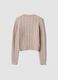 Beige cable-knit wool-blend crew-neck jumper, regular fit_6