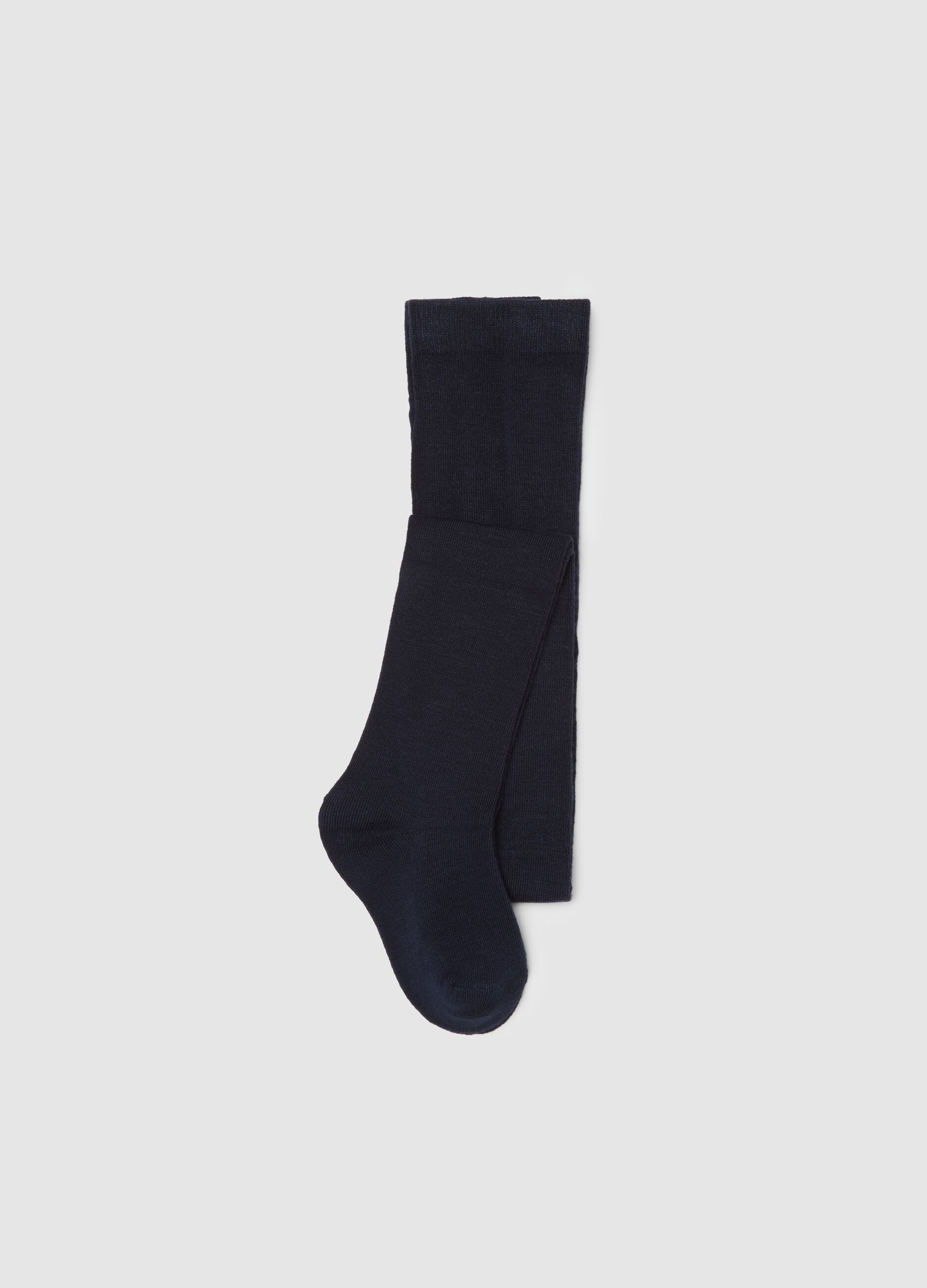 Girls' blue stretch tights