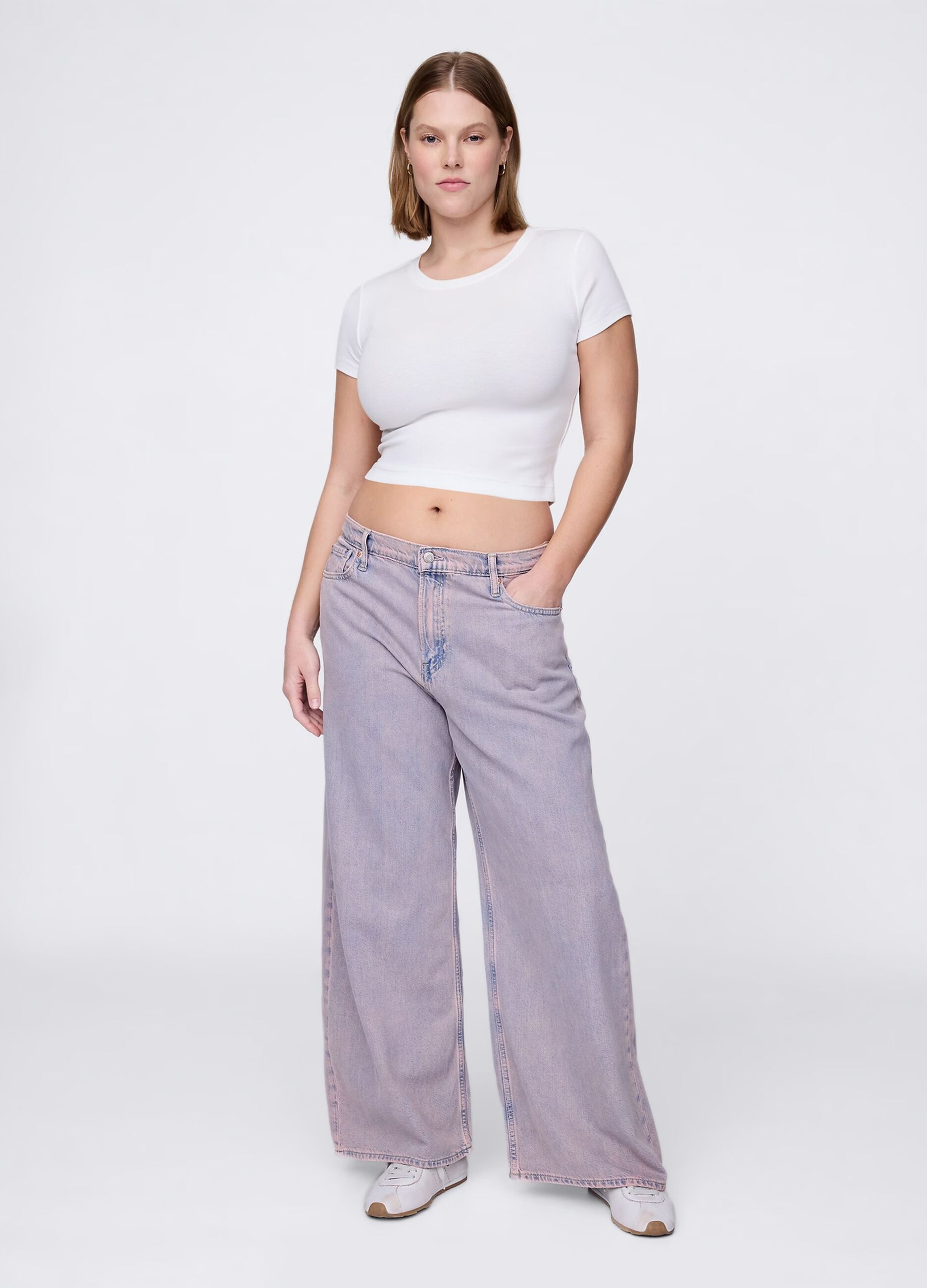 Wide-leg trousers in Lyocell and cotton