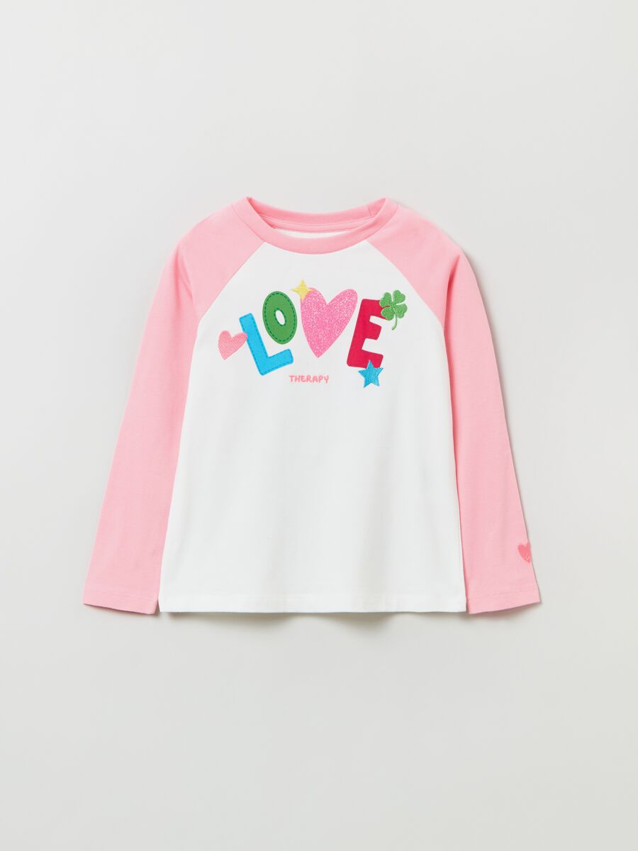 T-shirt a maniche lunghe con stampa _0