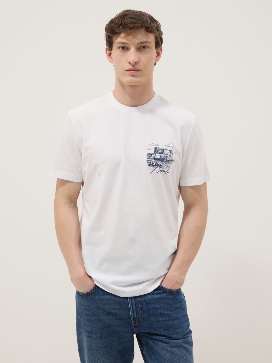 Men&rsquo;s white short-sleeve pure cotton T-shirt, regular fit_0