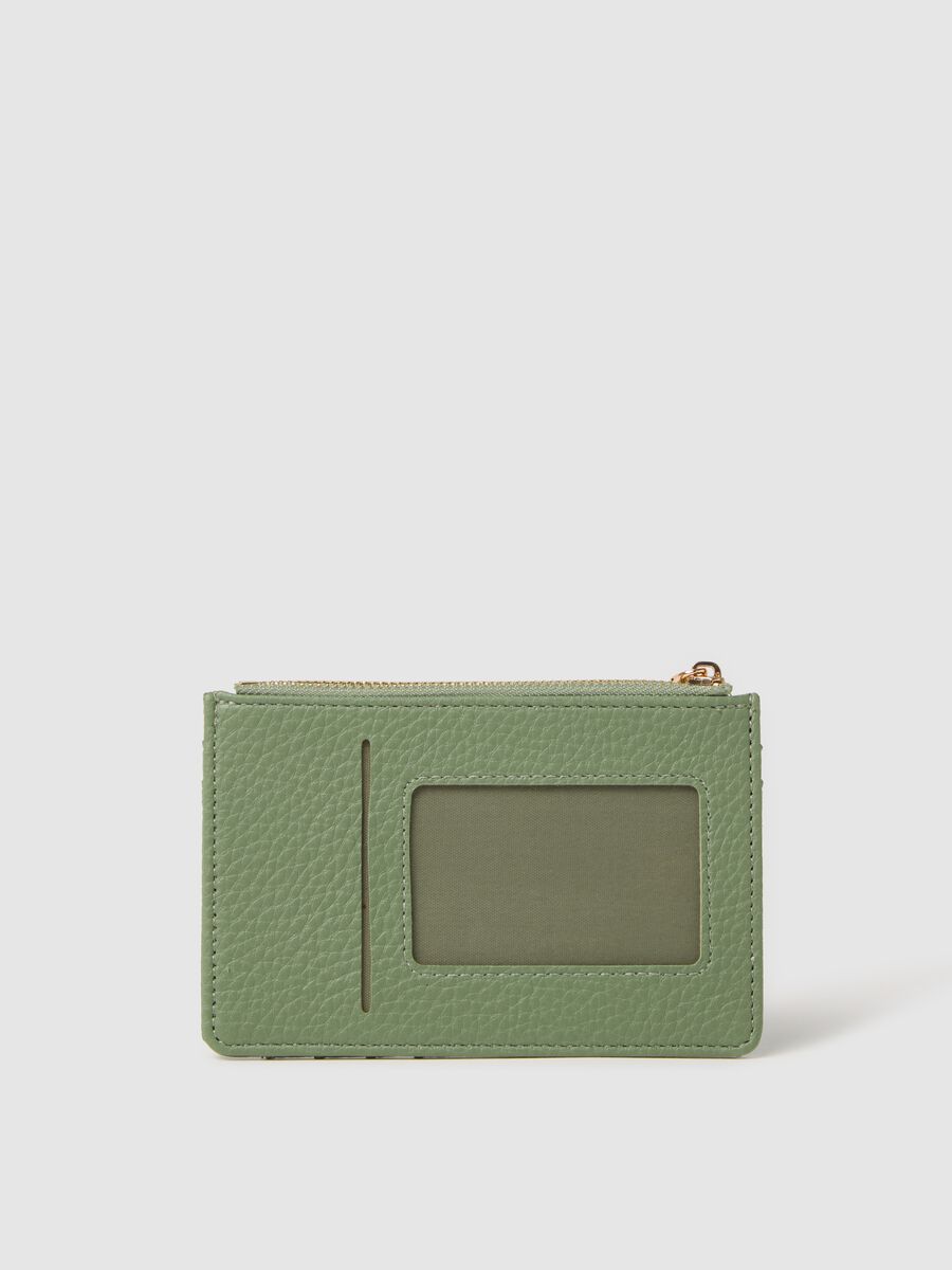 Green textured-effect credit card holder_1