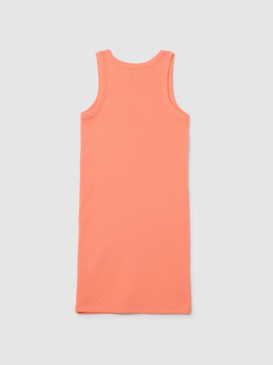 Abito tubino da ragazza in cotone elasticizzato rosa fitted_1