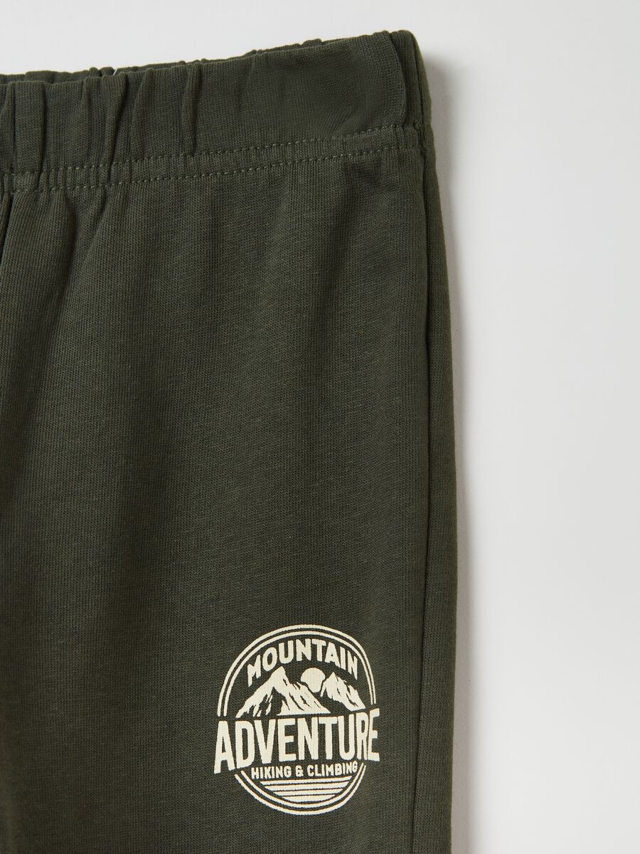 Joggers in felpa con profili elasticati_2