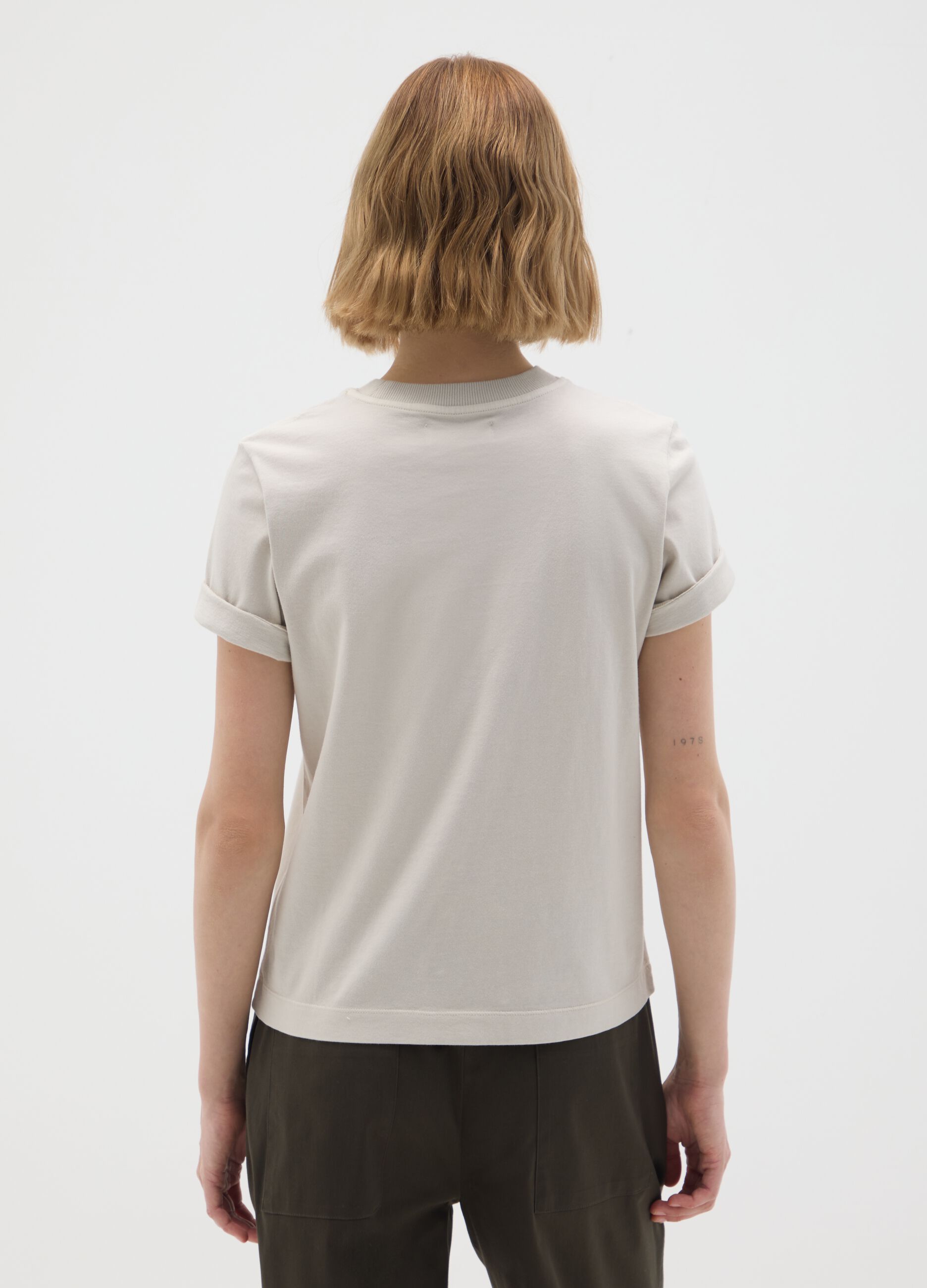 White T-shirt in pure Italian cotton regular fit