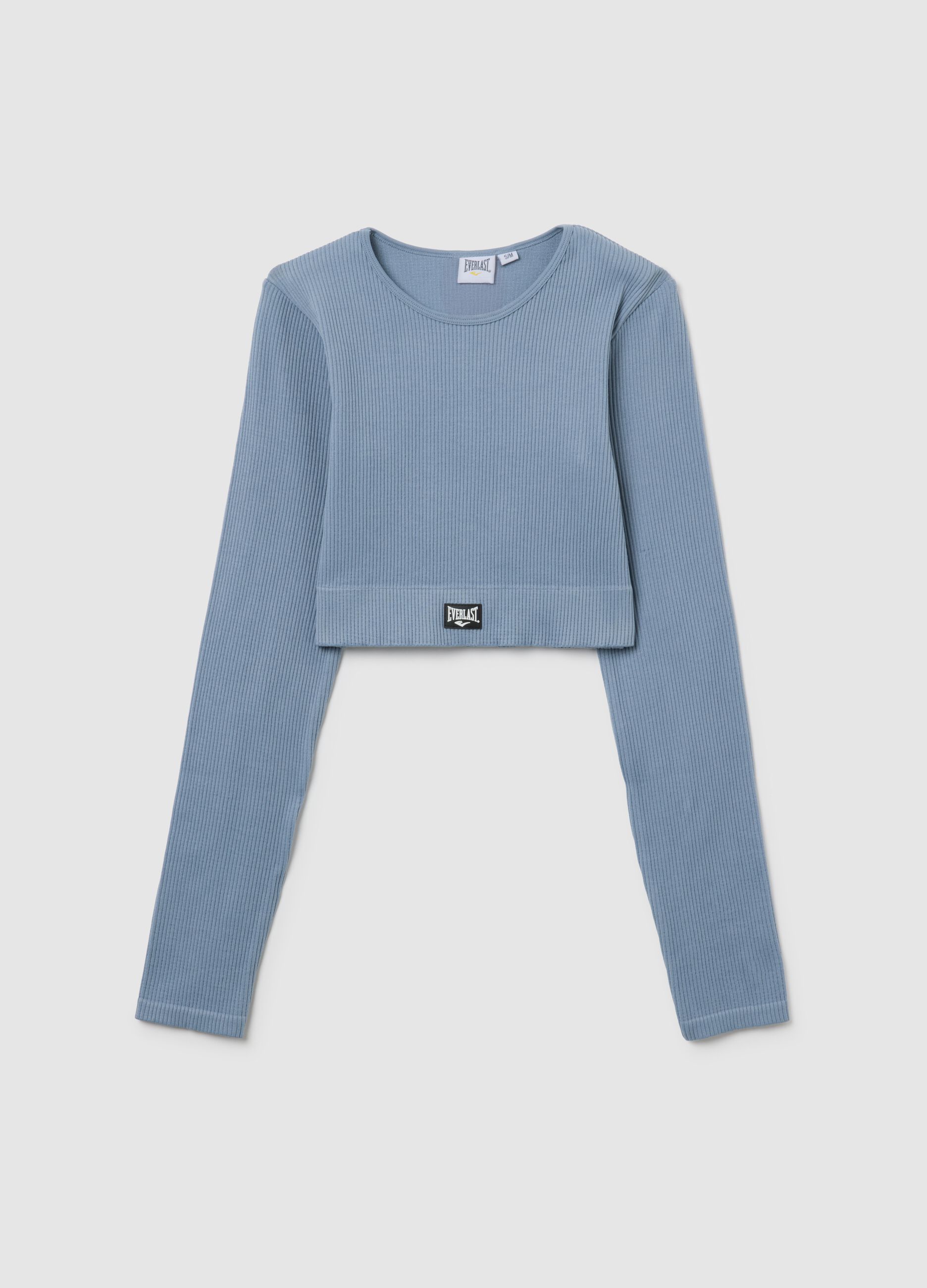 Sky blue long sleeve regular fit T-shirt
