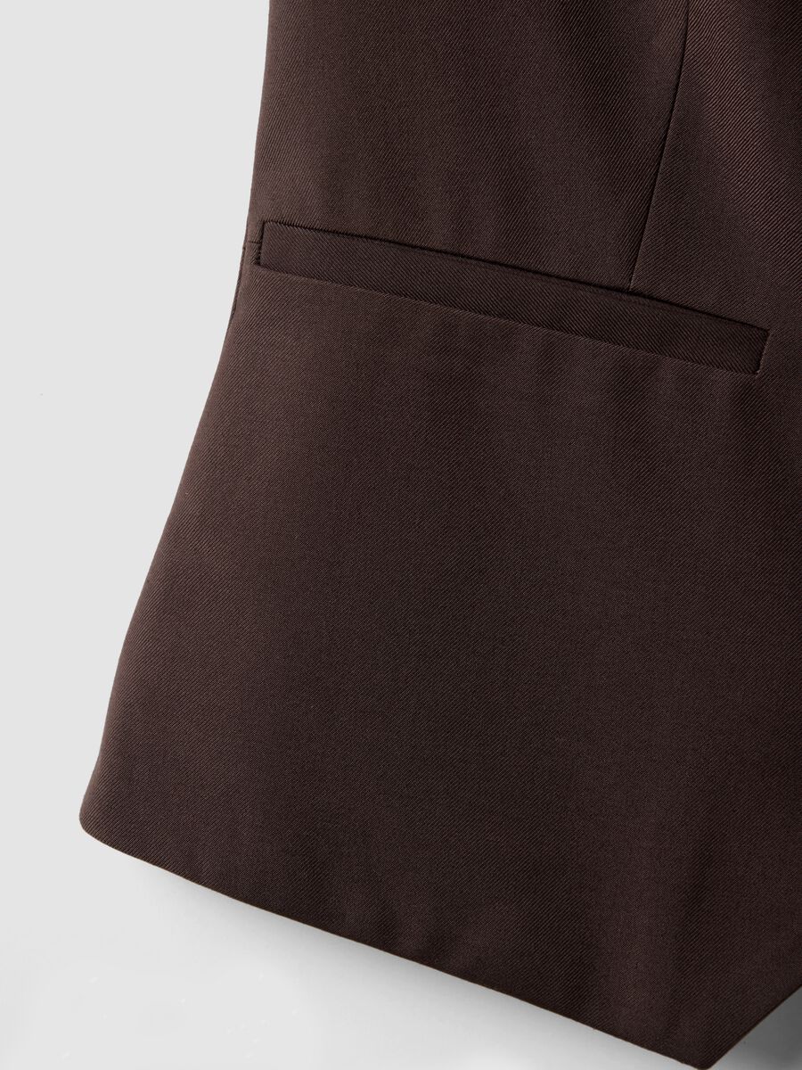 Brown classic waistcoat, regular fit with buttons_5