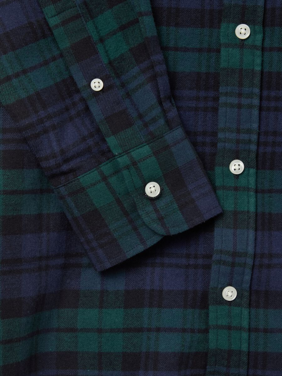 Camicia in flanella fantasia check button-down_5