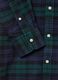 Flannel shirt with check pattern and button-down collar_5
